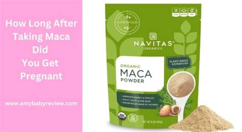 If you dont have regular periods, take it for 25 days, then stop for five days, then repeat until a regular cycle is established. . How long after taking maca did you get pregnant reddit